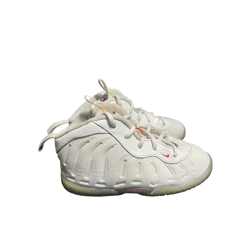 Nike Lil' Posite One Foamposite Takeout Bag White/Gym Red Toddler 8c